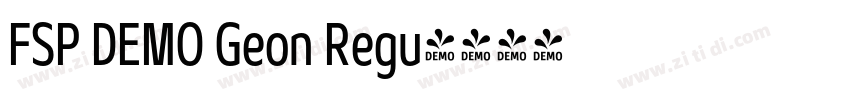 FSP DEMO Geon Regu字体转换 FSP DEMO Geon Regu字体转换
